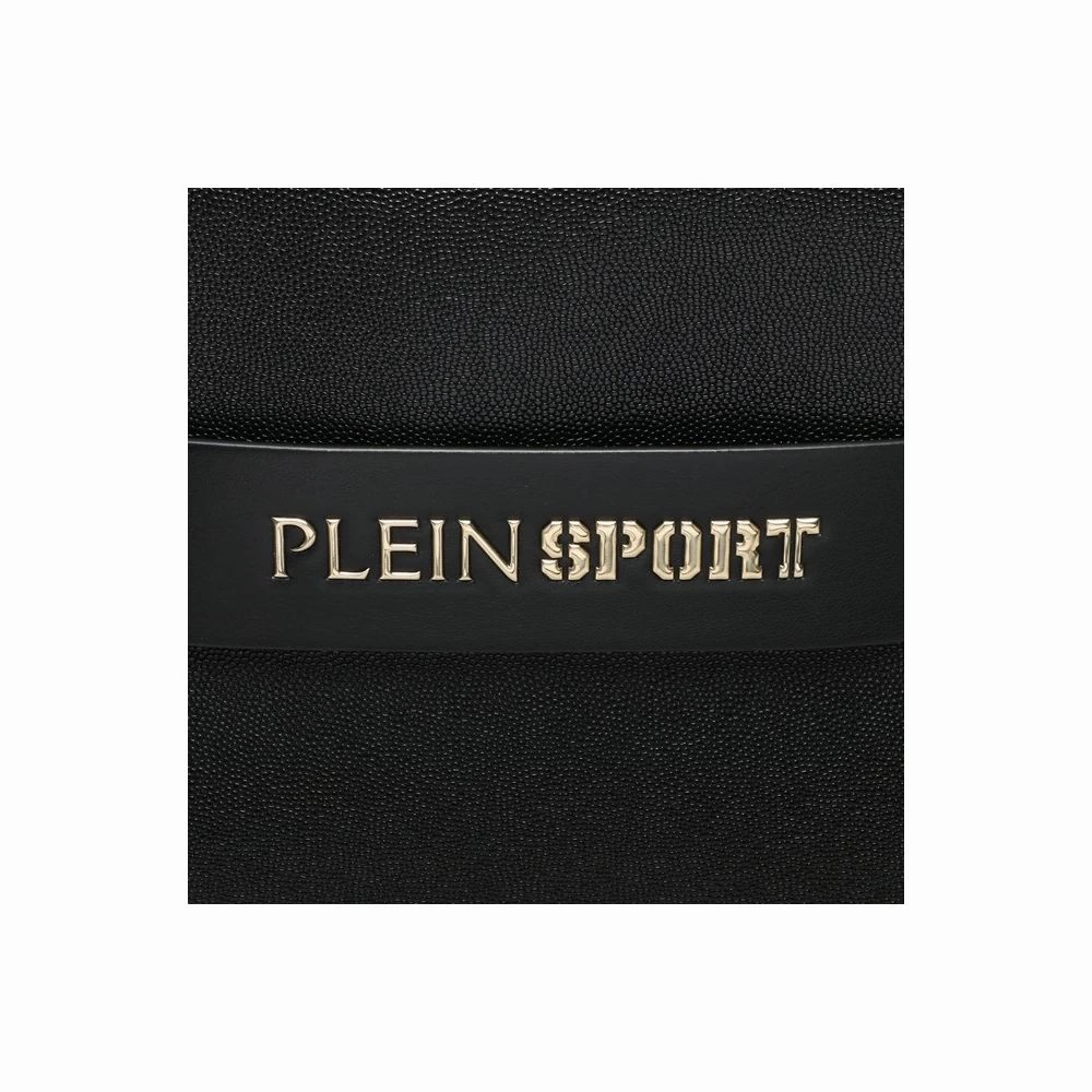 Plein Sport Chic Ebony Tote with Silver Logo Accent