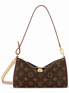 Pochette Tirette Shoulder Bag Brown