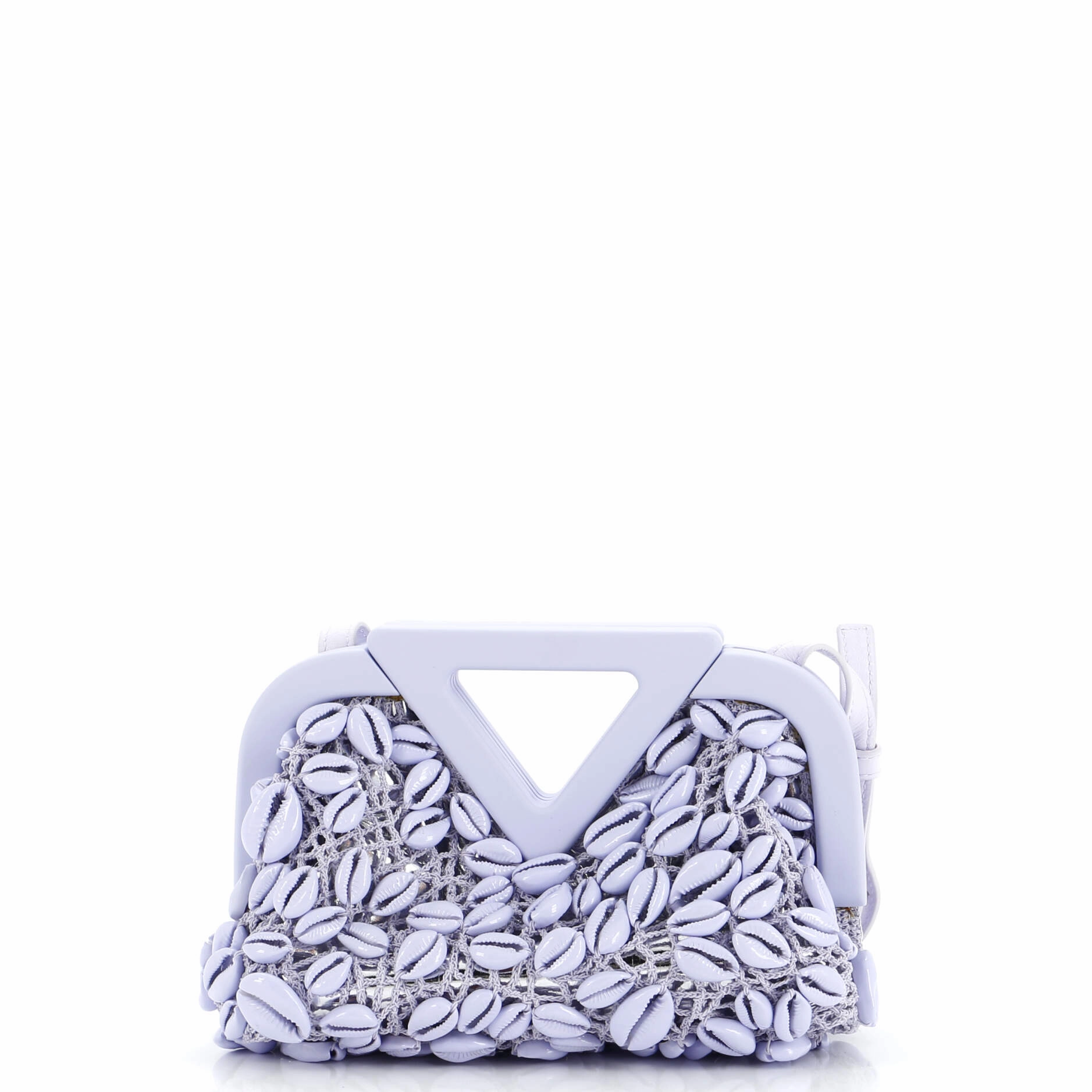 Point Shoulder Bag Shell Embellished Crochet Small
