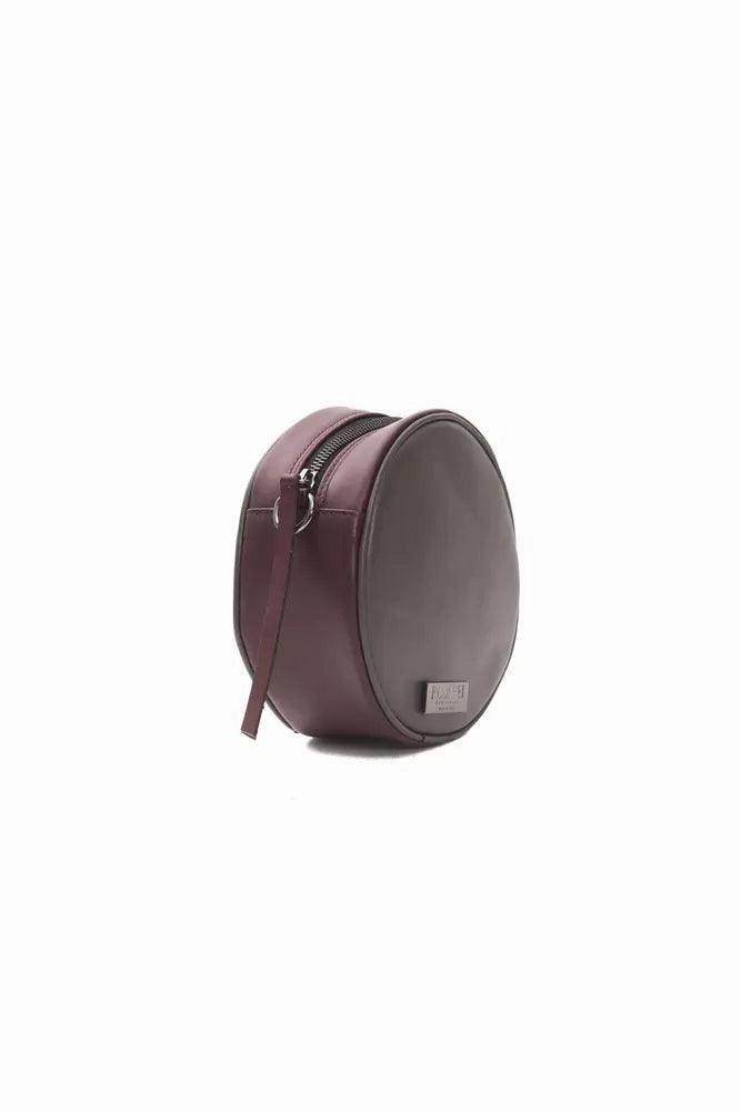 Pompei Donatella Burgundy Leather Women Crossbody Bag