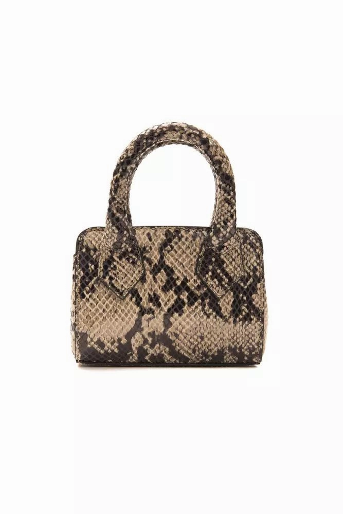 Pompei Donatella Chic Python Print Leather Mini Women's Tote