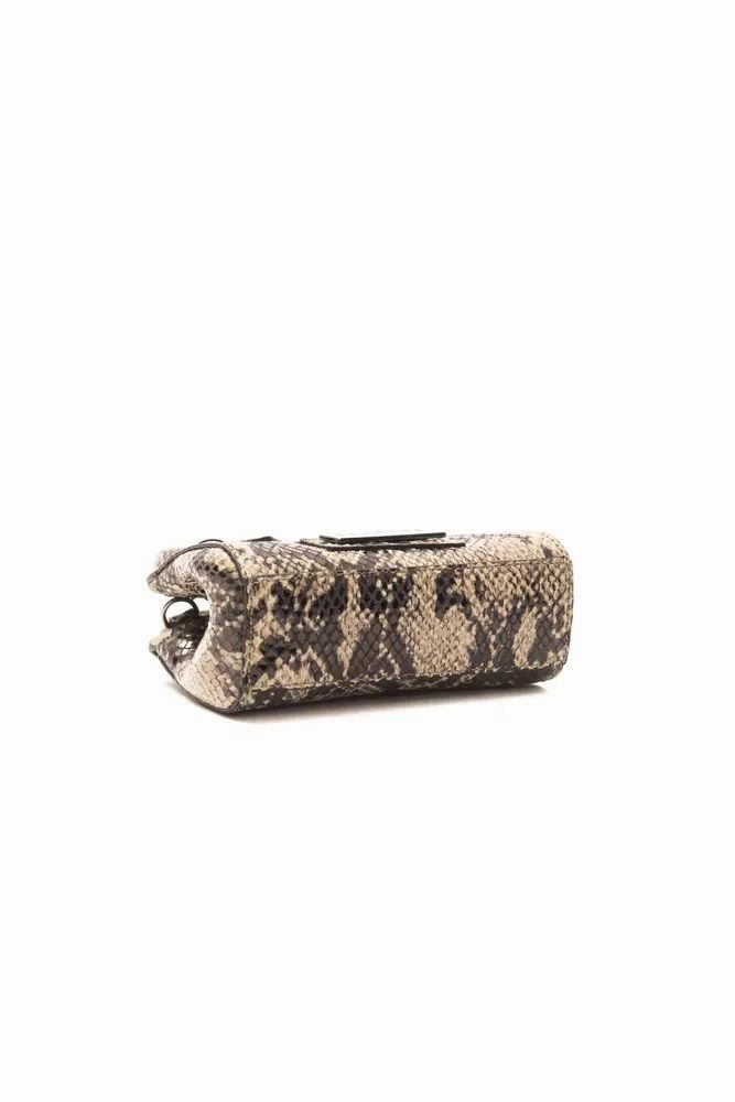 Pompei Donatella Chic Python Print Leather Mini Women's Tote