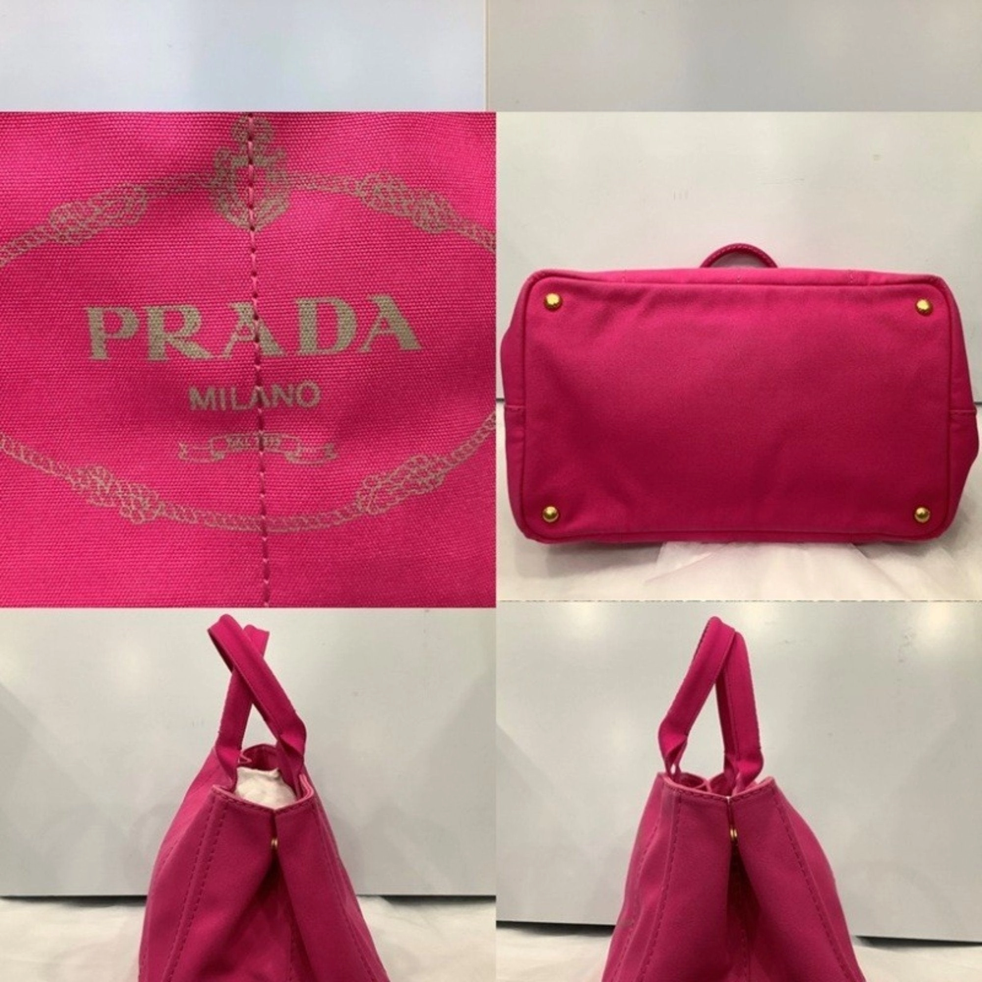 Prada Canapa Canvas Tote Bag (Pre-Owned)