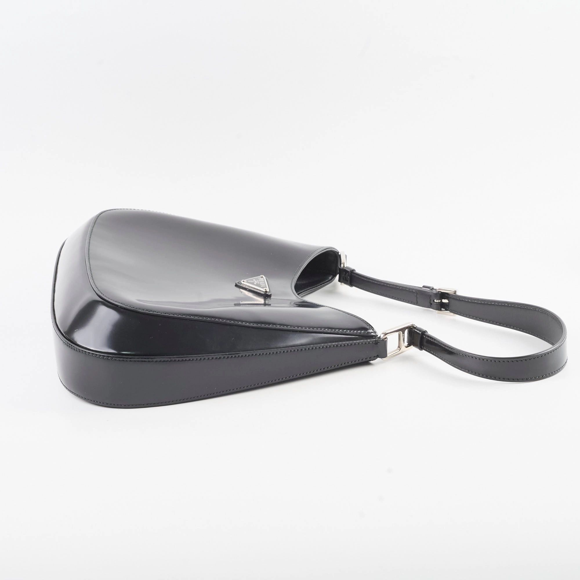 Prada Cleo Leather Shoulder Bag Black