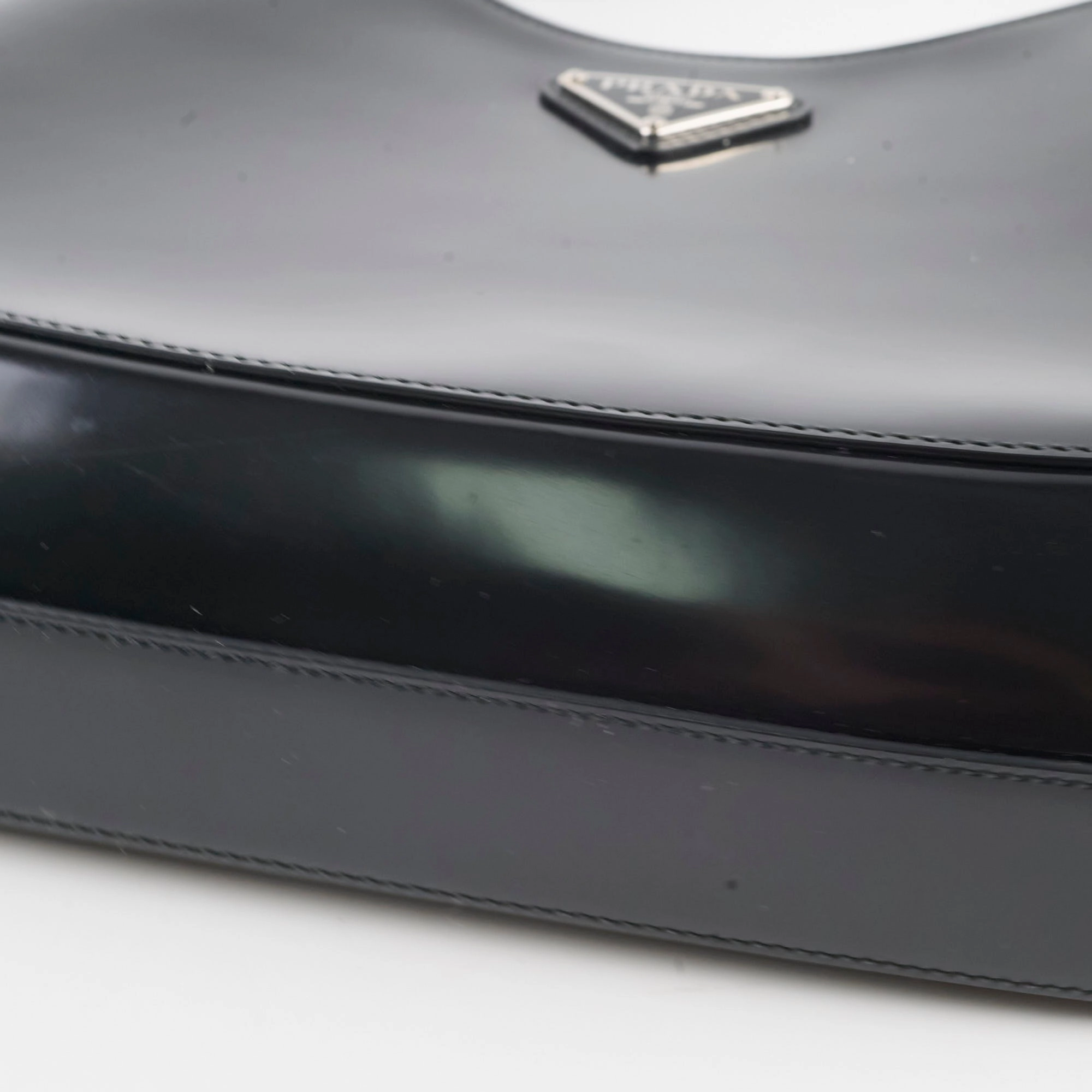 Prada Cleo Leather Shoulder Bag Black