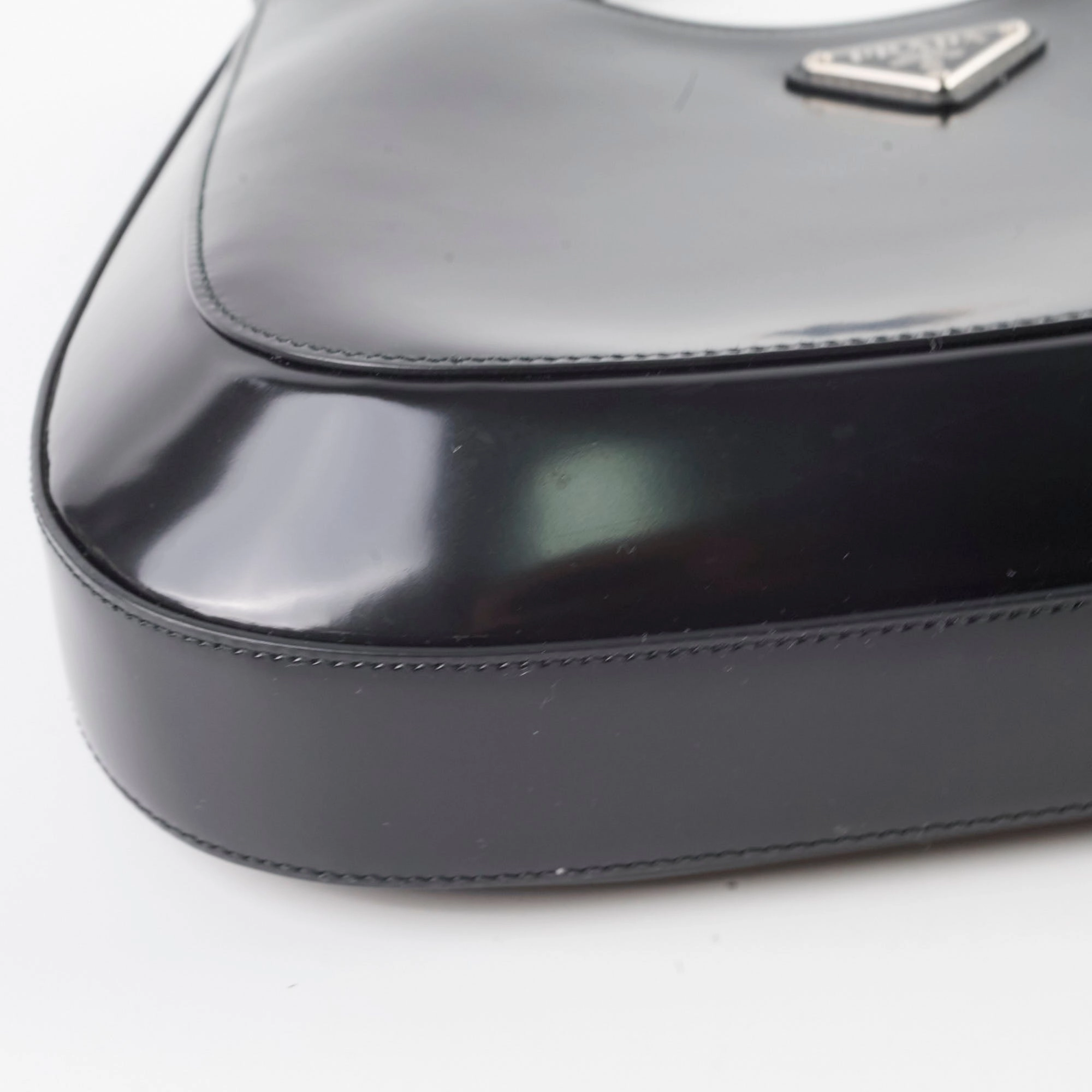 Prada Cleo Leather Shoulder Bag Black