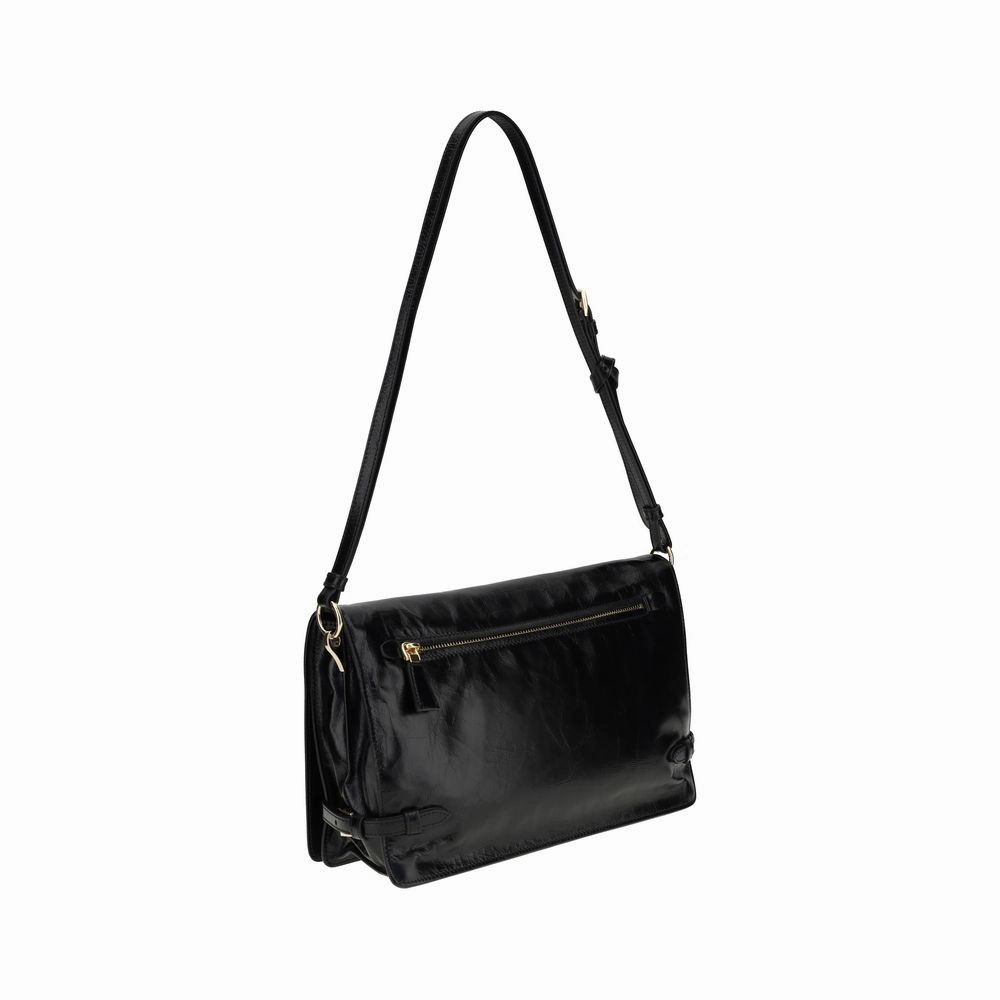 Prada Crinkled leather Shoulder Bag