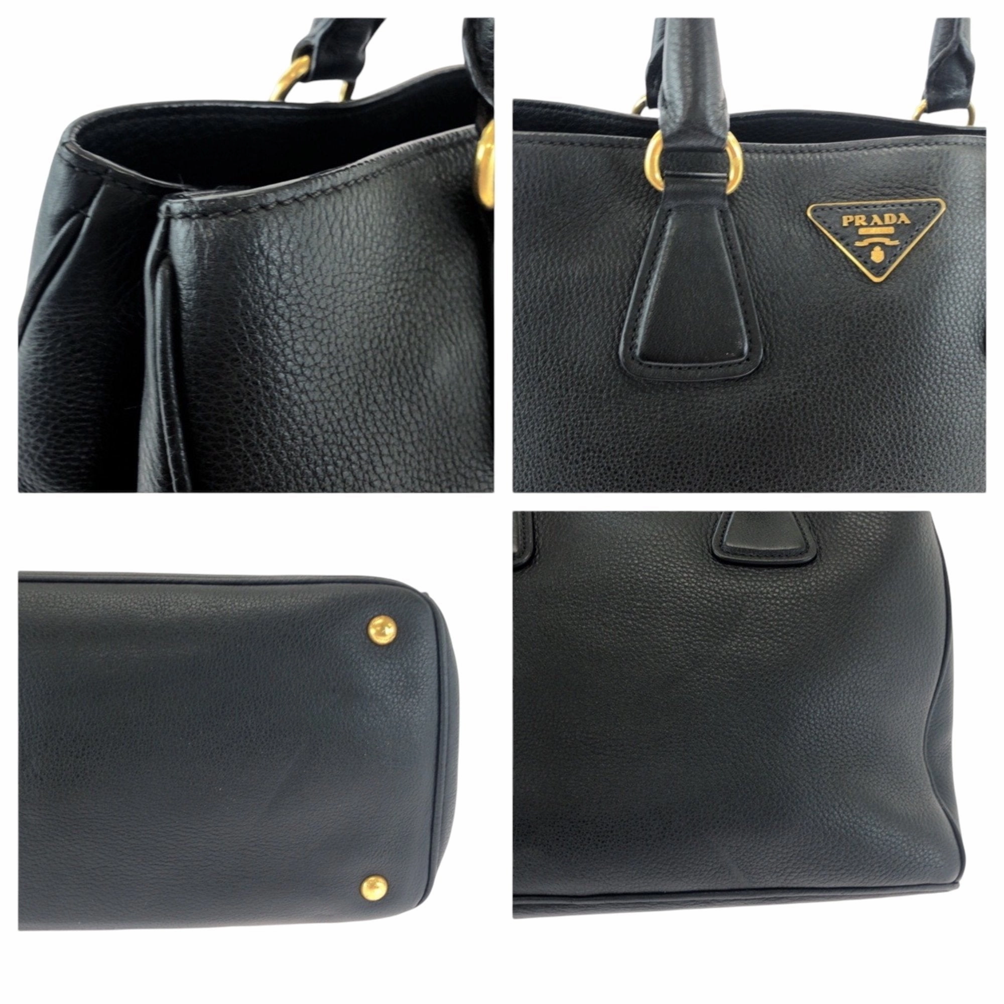 Prada Leather Handbag Shoulder Bag Tote Bag (Pre-Owned)