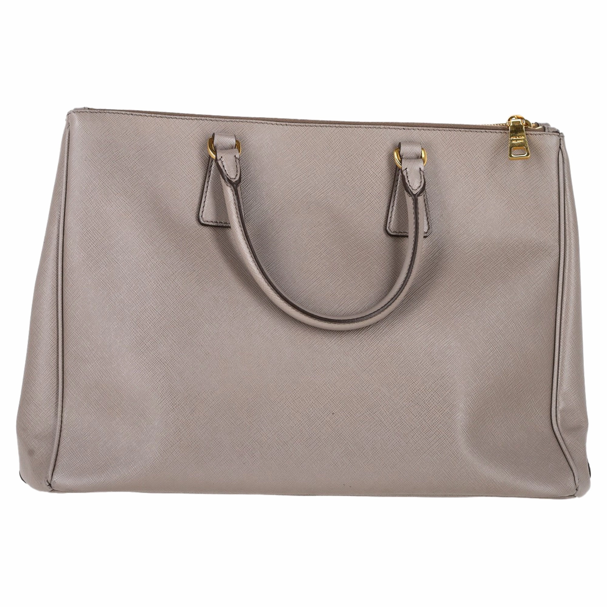 Prada Lux Large Tote in Grey Saffiano Leather