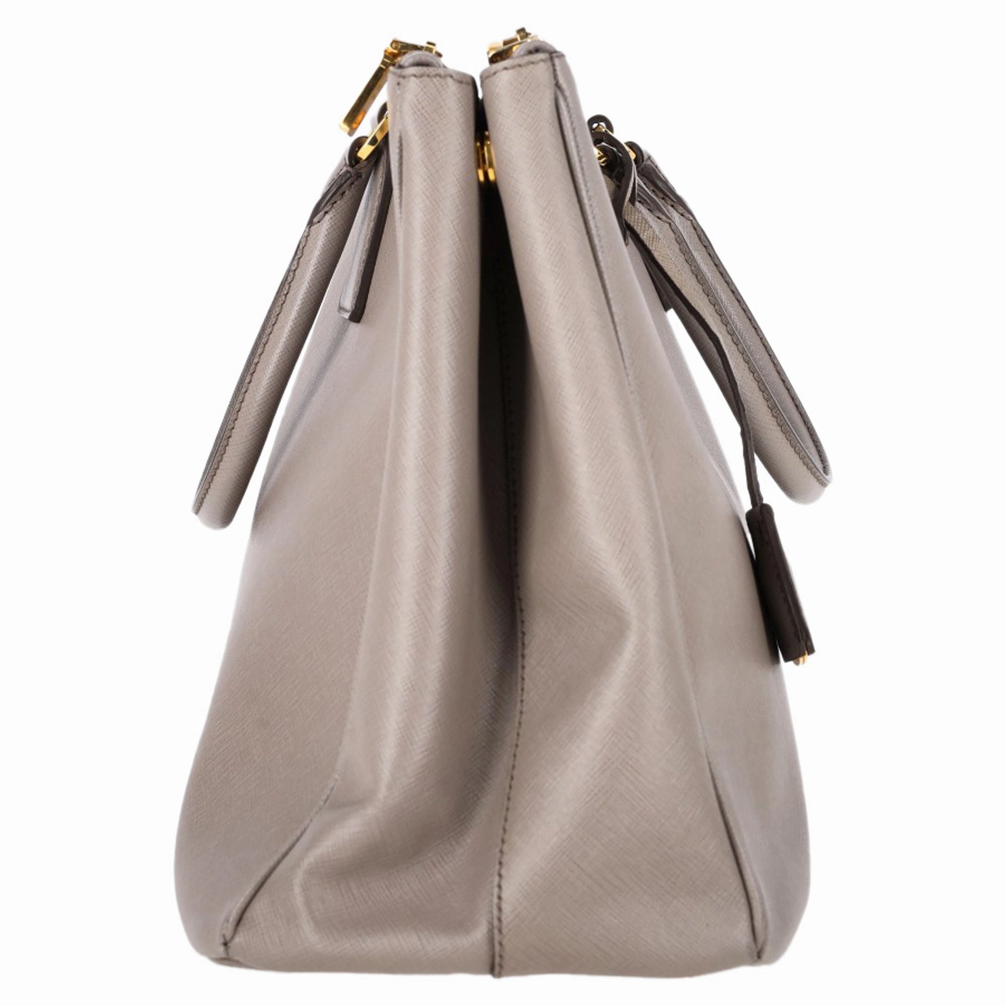 Prada Lux Large Tote in Grey Saffiano Leather