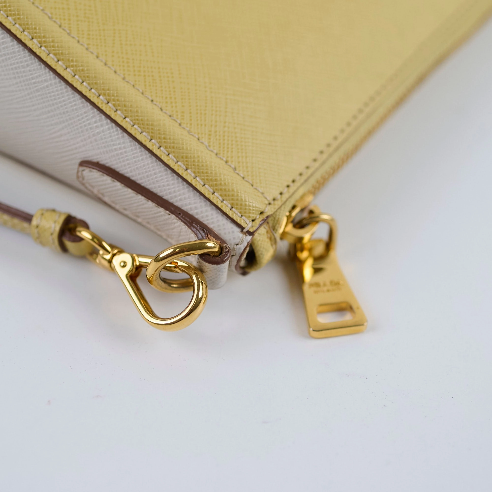Prada Mini Saffiano Shoulder Bag Yellow