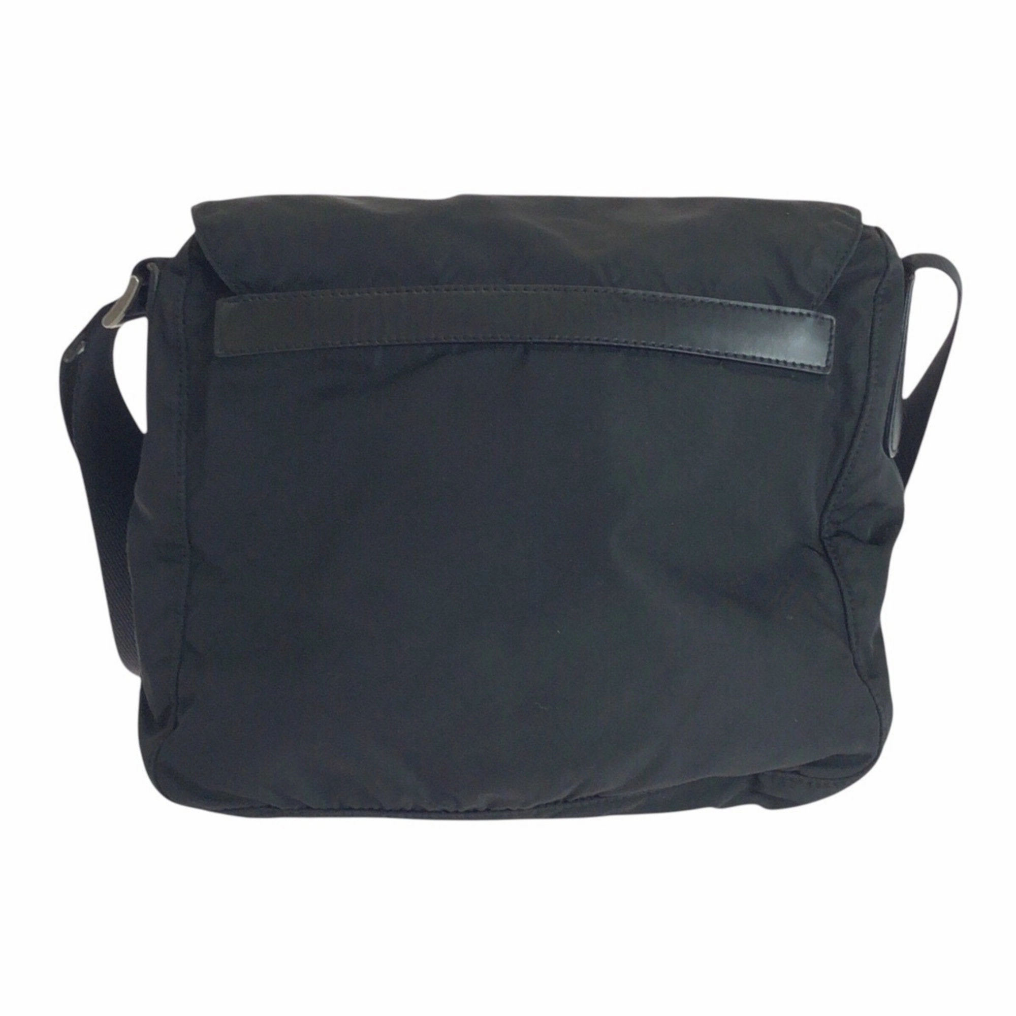 Prada Nylon Leather Pochette Shoulder Bag (Pre-Owned)
