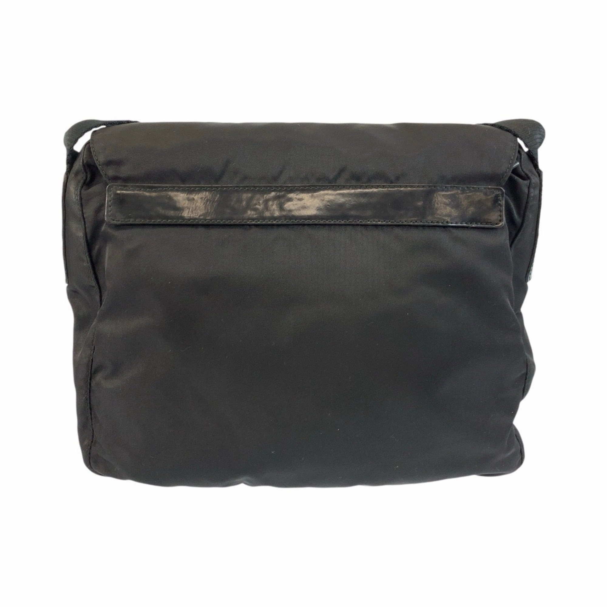 Prada Nylon Leather Pochette Shoulder Bag (Pre-Owned)