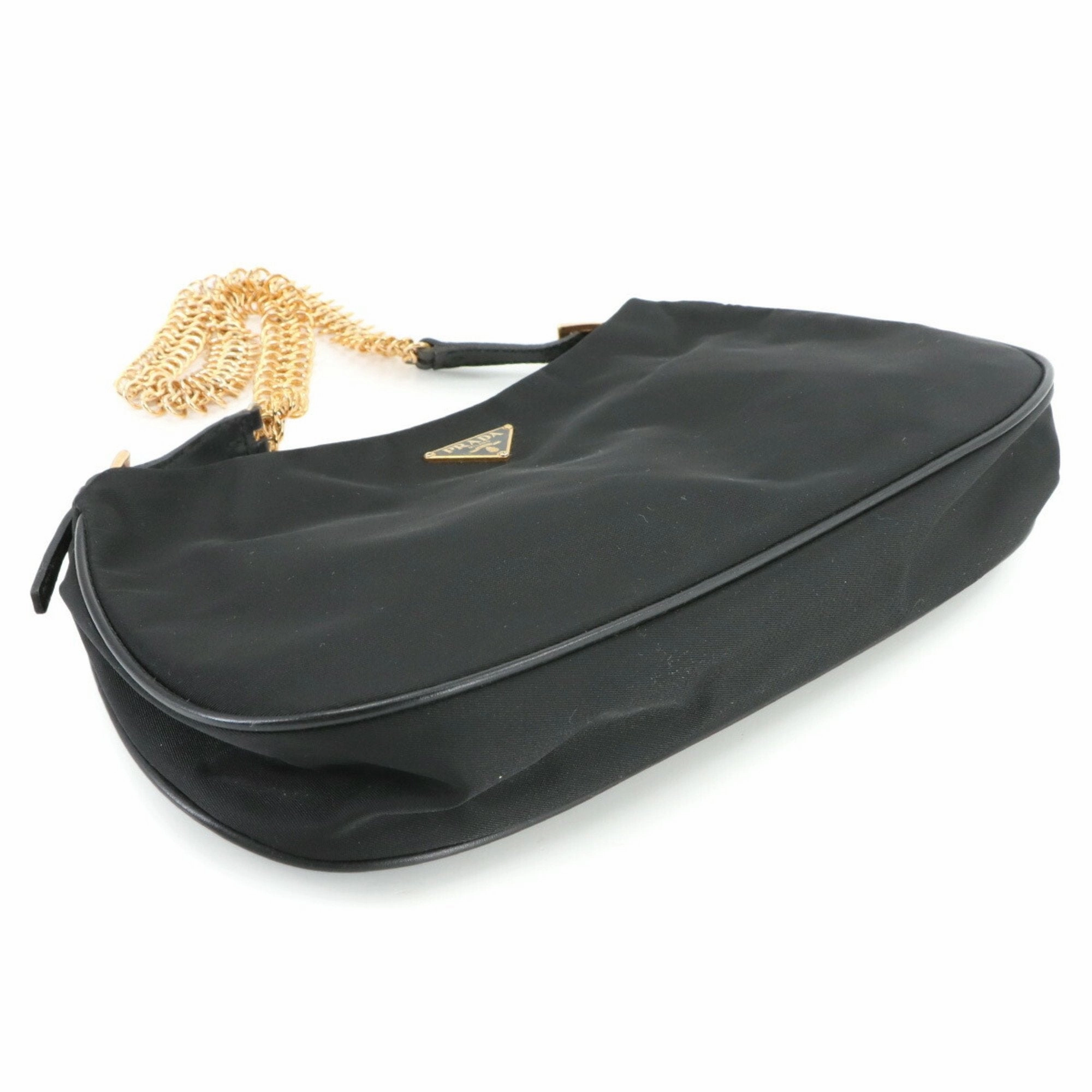 Prada Nylon Leather Shoulder Bag (Pre-Owned)