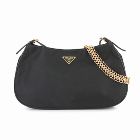 Prada Nylon Leather Shoulder Bag (Pre-Owned)