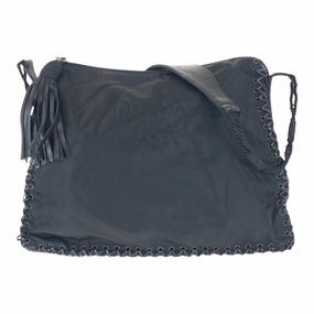 Prada Nylon Leather Shoulder Bag (Pre-Owned)