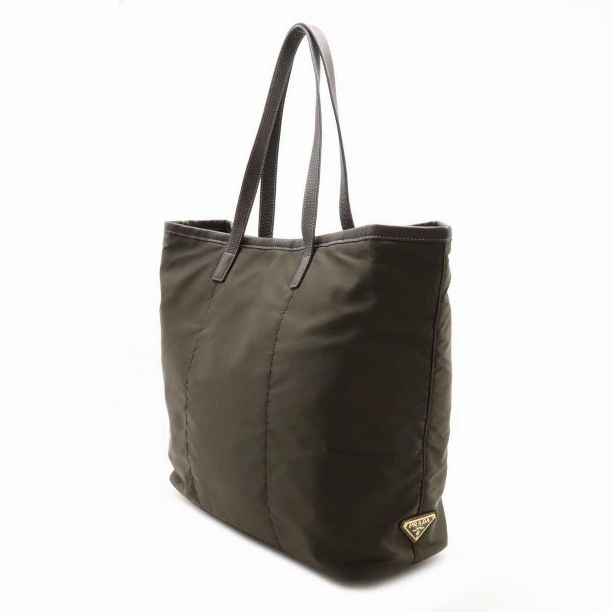 Prada  Nylon Leather Shoulder Bag Tote Bag (Pre-Owned)