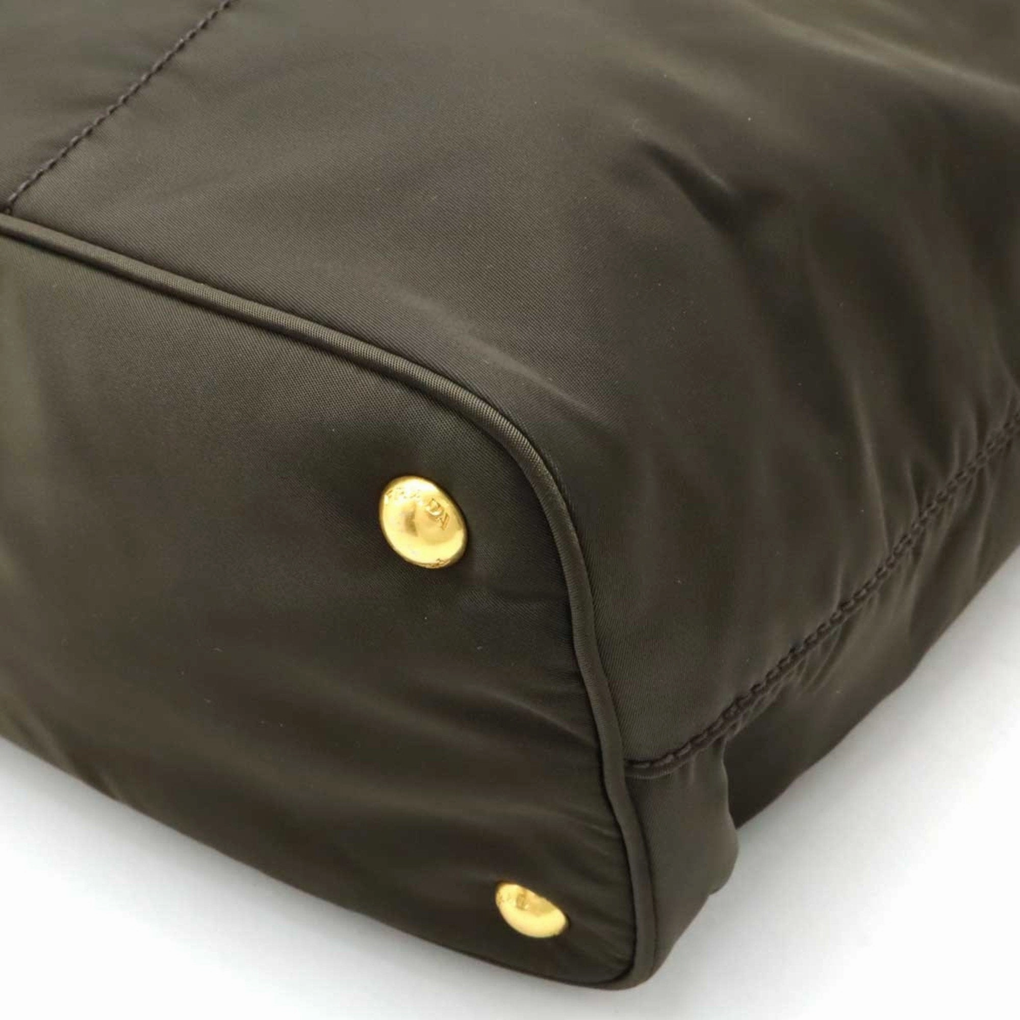 Prada  Nylon Leather Shoulder Bag Tote Bag (Pre-Owned)