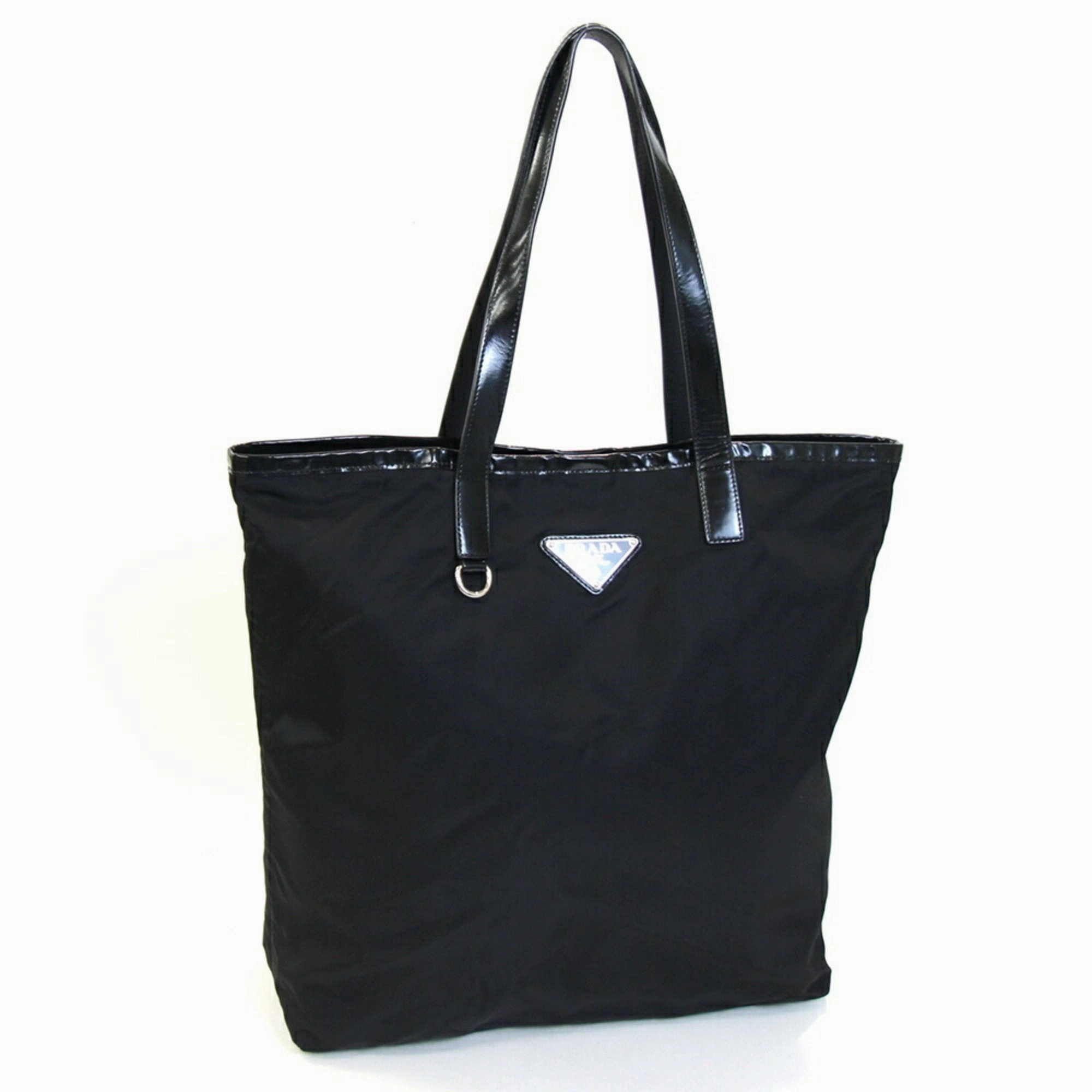 Prada Nylon Patent Leather Tote Bag (Pre-Owned)