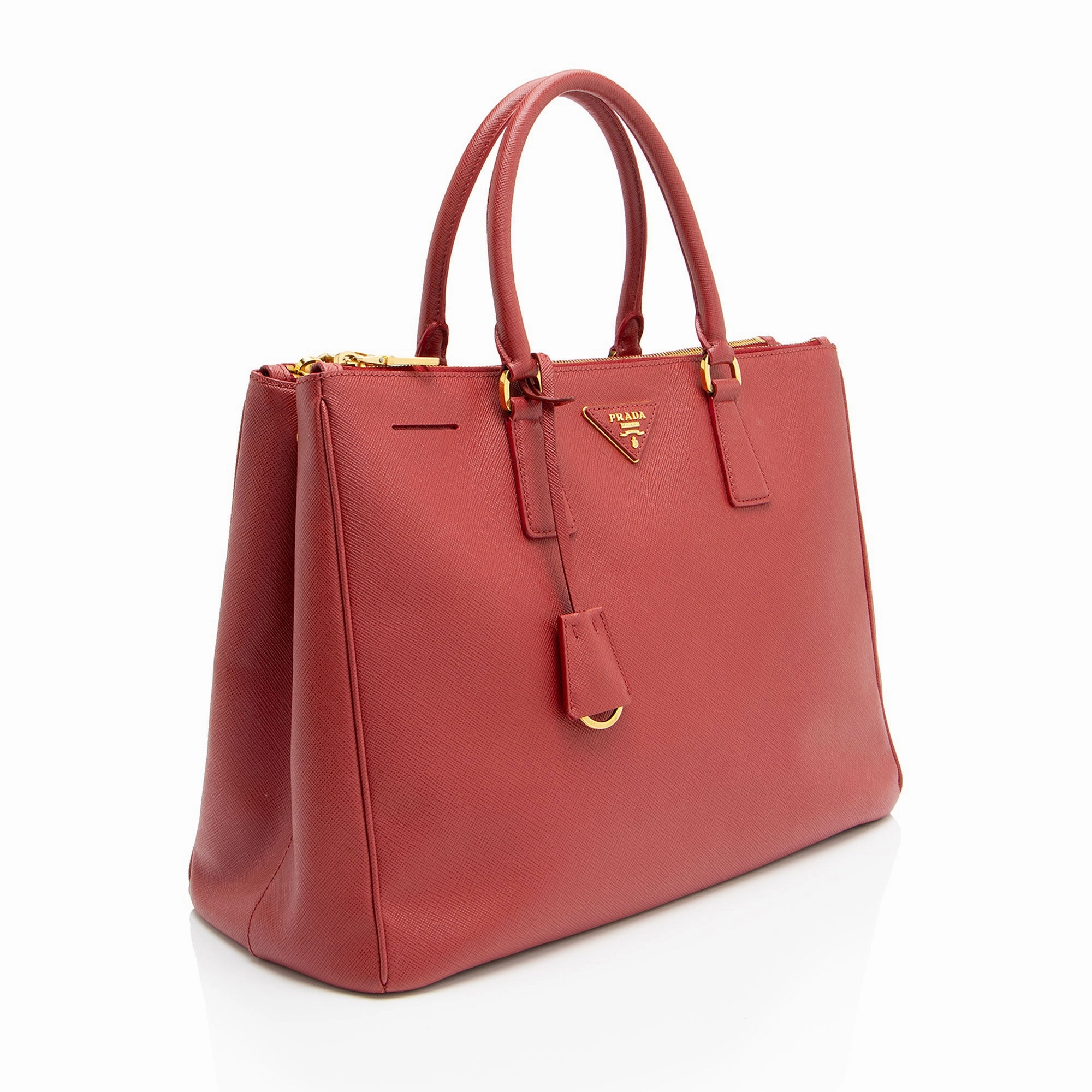 Prada Saffiano Lux Double Zip Medium Tote