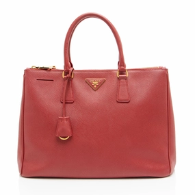 Prada Saffiano Lux Double Zip Medium Tote