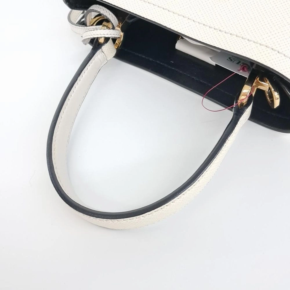 Prada Saffiano Pannier Tote And Shoulder Bag