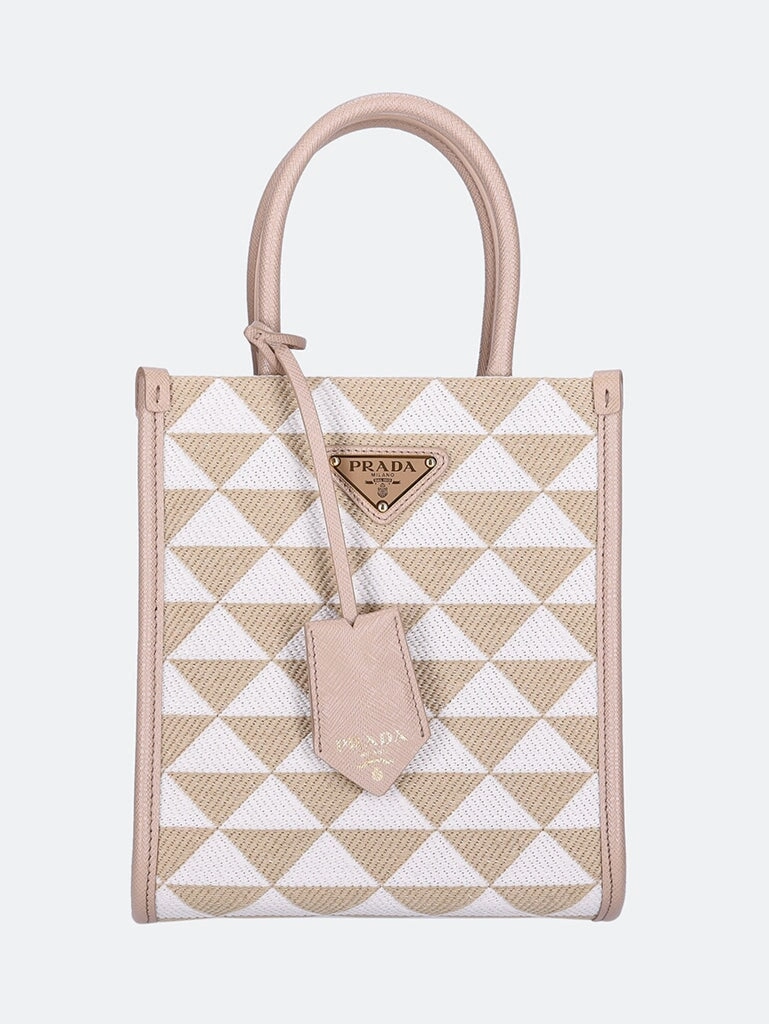 Prada Symbole embroidered fabric mini bag