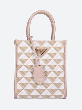 Prada Symbole embroidered fabric mini bag