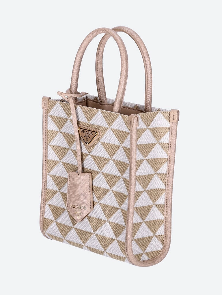 Prada Symbole embroidered fabric mini bag