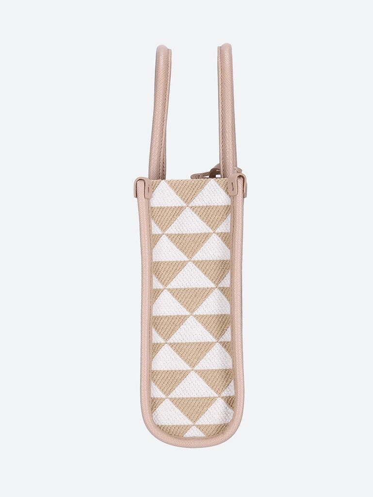 Prada Symbole embroidered fabric mini bag