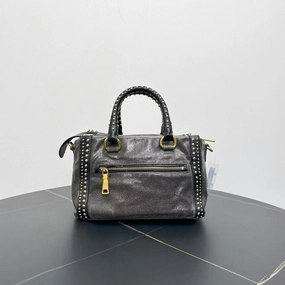 Prada Vitello Lux Grey Two-Way Shoulder Bag