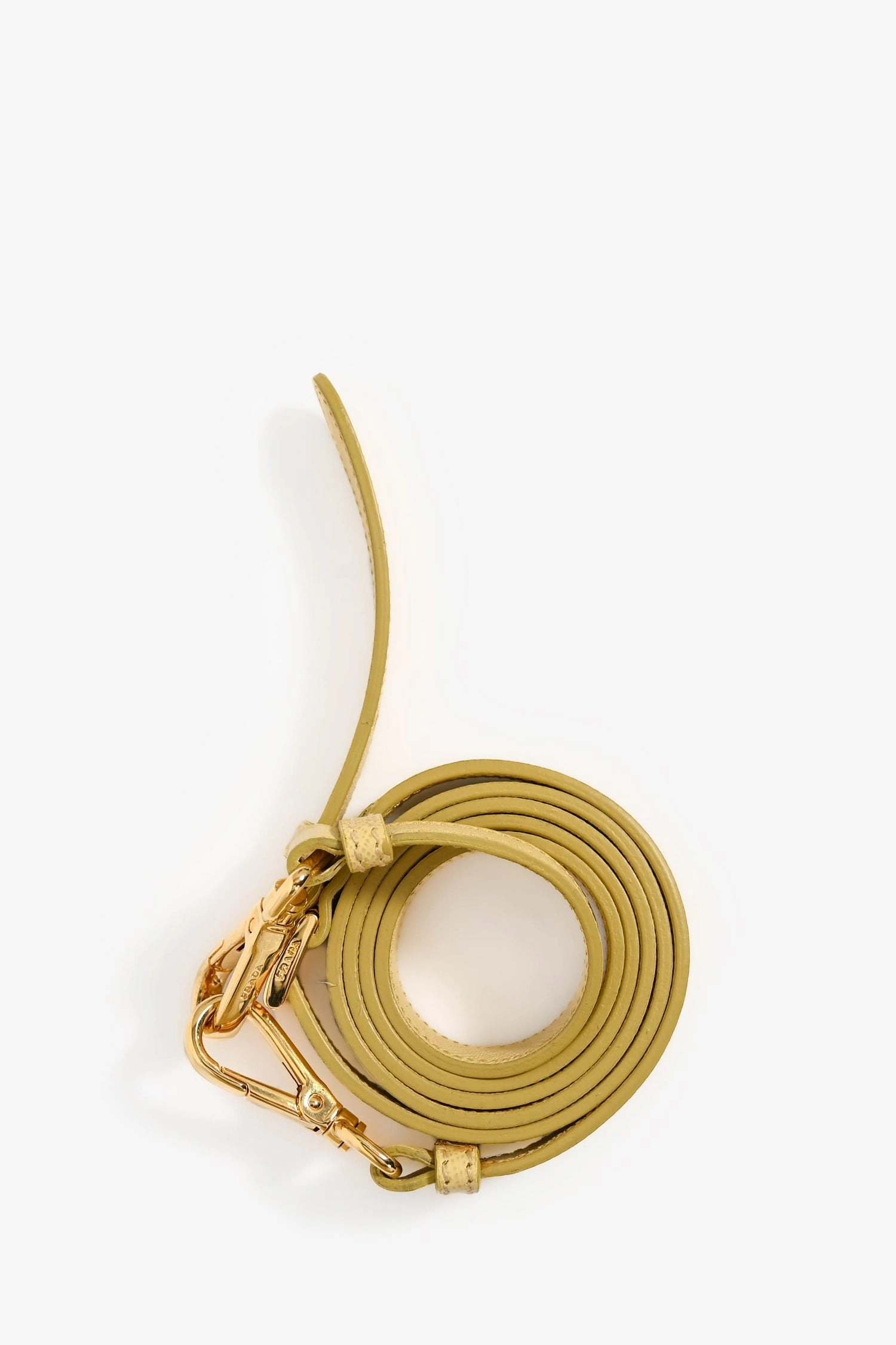 Prada Yellow Saffiano Leather Promenade Top Handle with Strap
