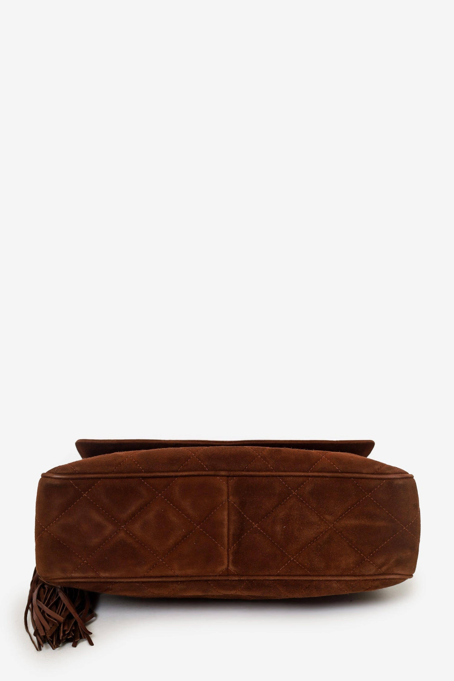 Pre-Loved Chanel 1994-96 Brown Suede CC Tassel Crossbody Bag