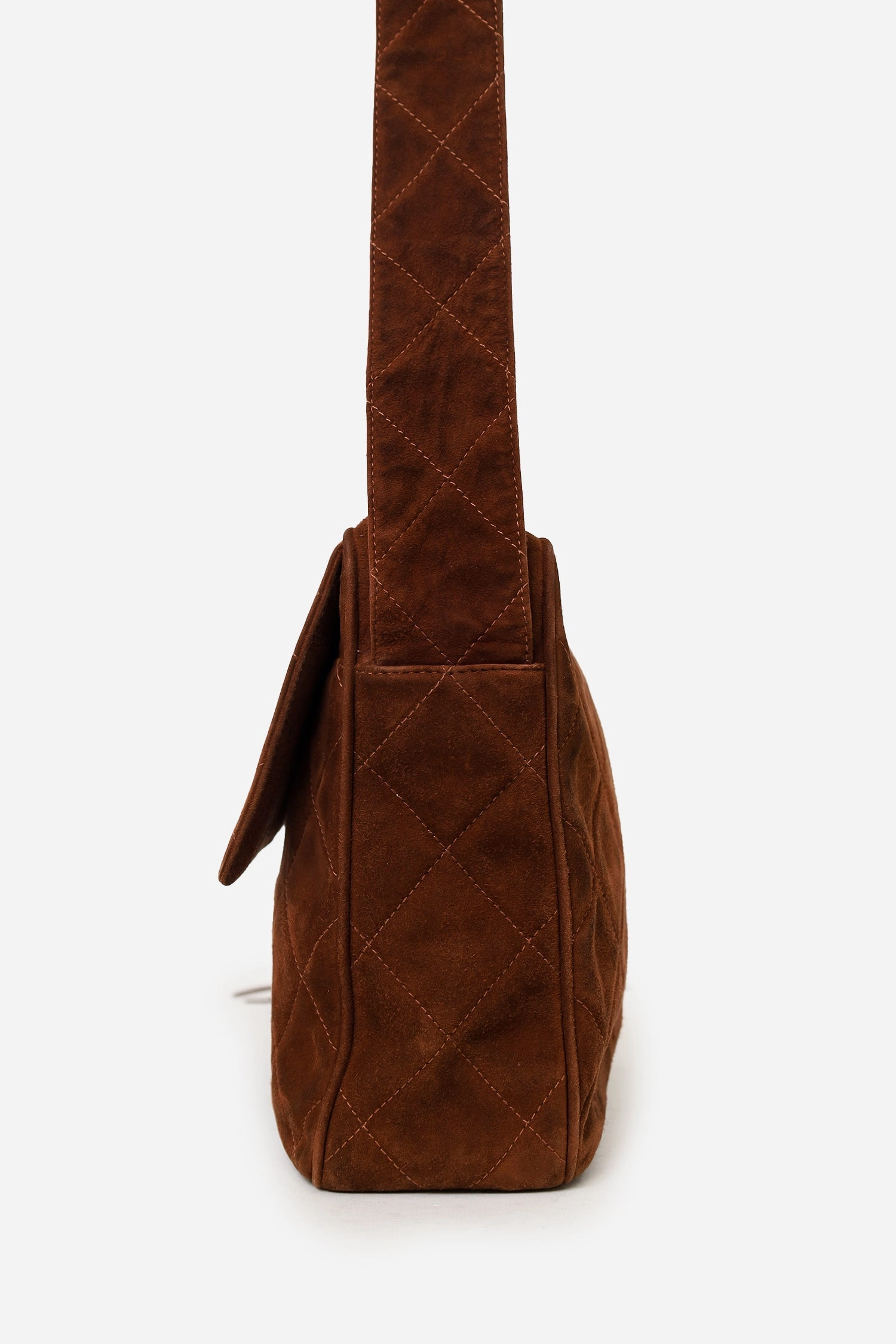 Pre-Loved Chanel 1994-96 Brown Suede CC Tassel Crossbody Bag