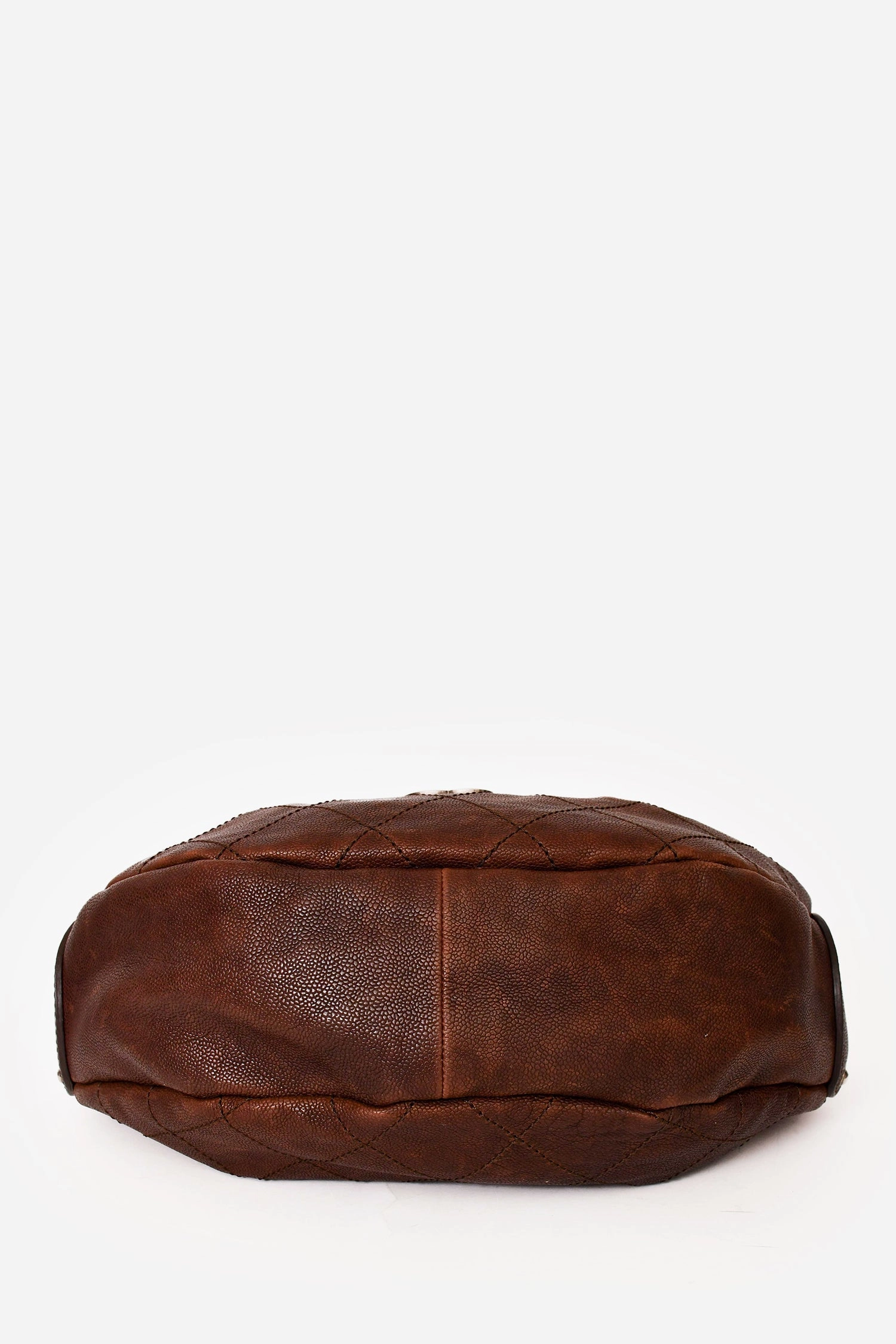 Pre-Loved Chanel 2005/2006 Brown Caviar Outdoor Ligne Small Hobo Bag
