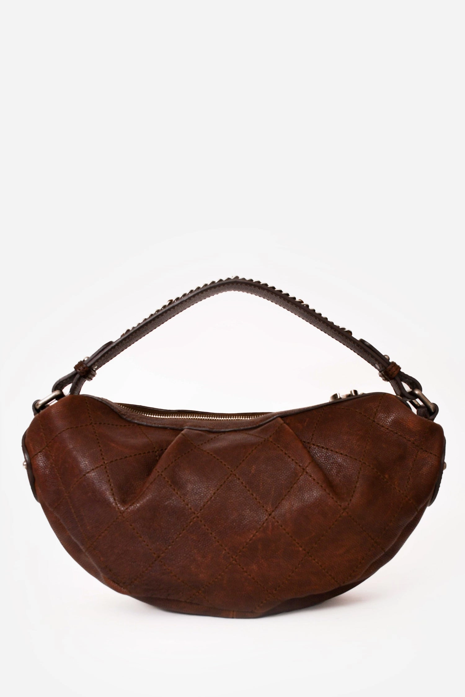 Pre-Loved Chanel 2005/2006 Brown Caviar Outdoor Ligne Small Hobo Bag