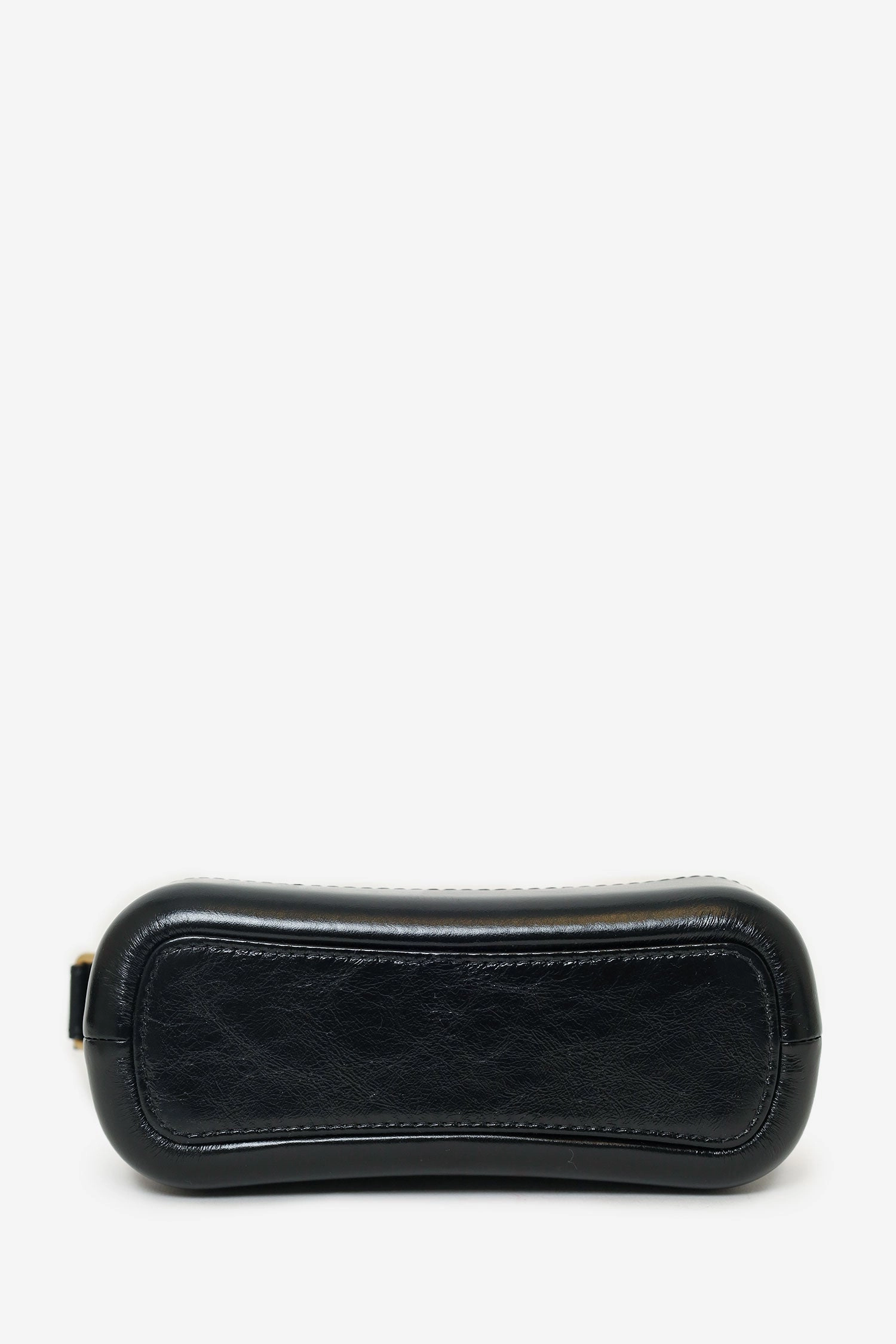Pre-Loved Chanel  2018 Black/White Lambskin Leather Small Gabrielle Bag