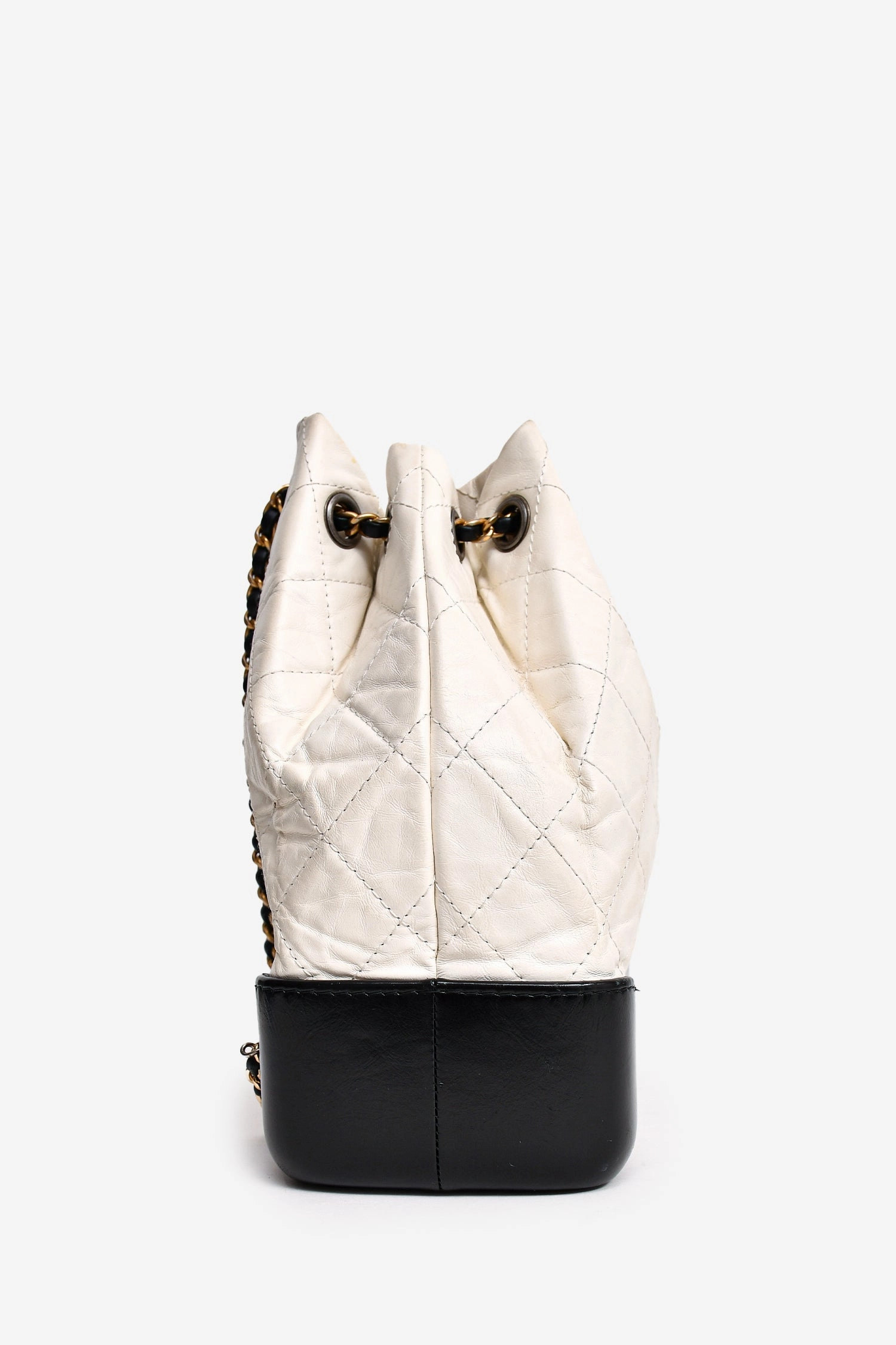 Pre-Loved Chanel 2018 White/Black Gabrielle Backpack