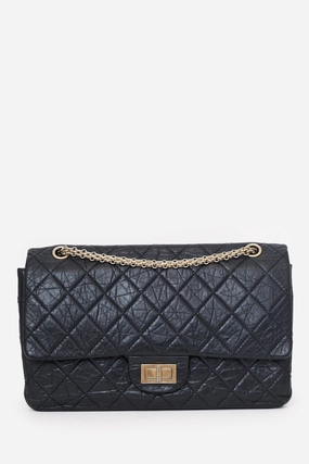 Pre-Loved Chanel Black Quilted Aged Calfskin Large Reissue 255 Shoulder Bag