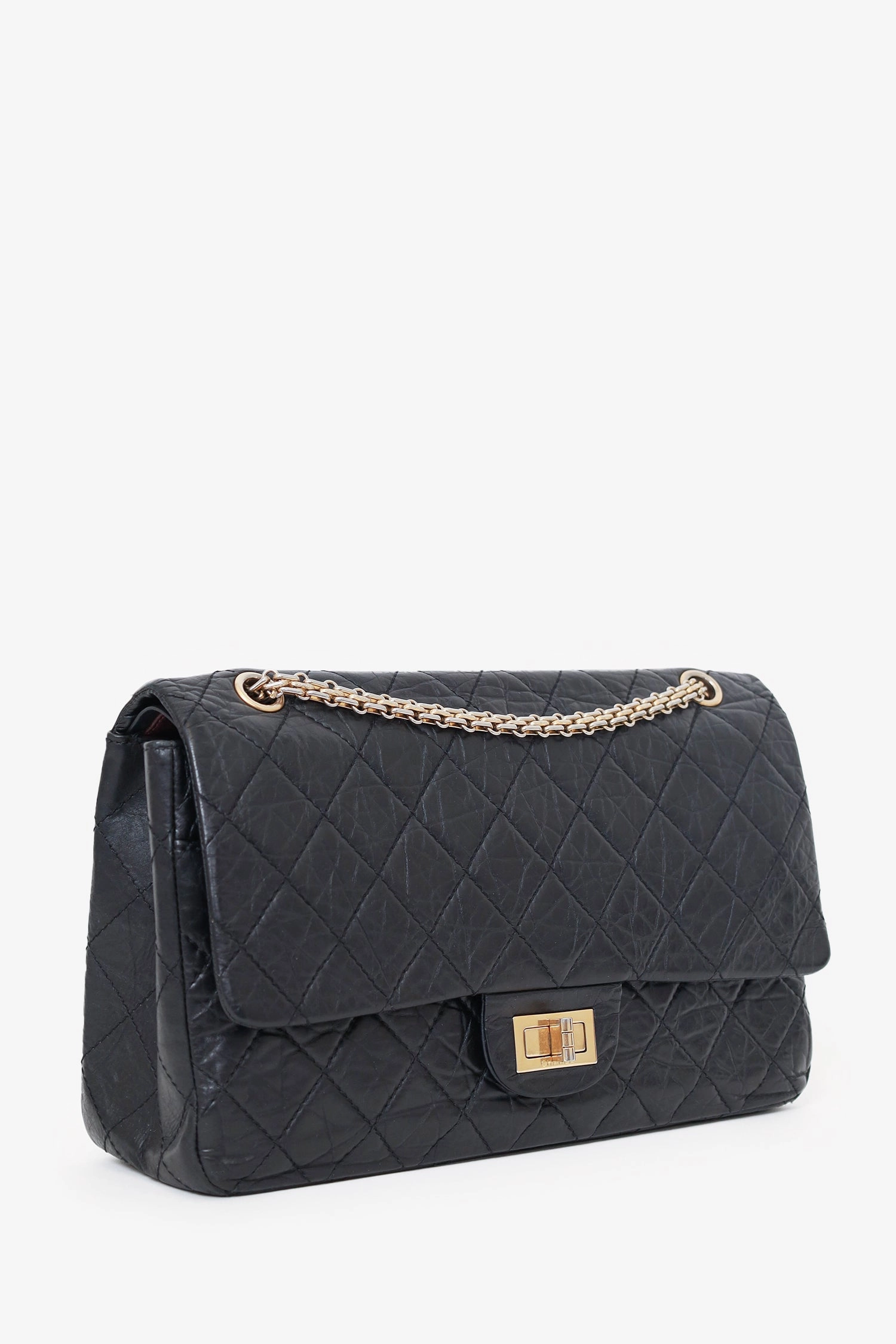 Pre-Loved Chanel Black Quilted Aged Calfskin Large Reissue 255 Shoulder Bag