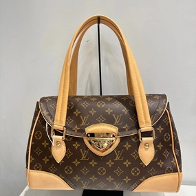 Pre-loved Louis Vuitton Beverly GM Monogram Shoulder Bag Brown