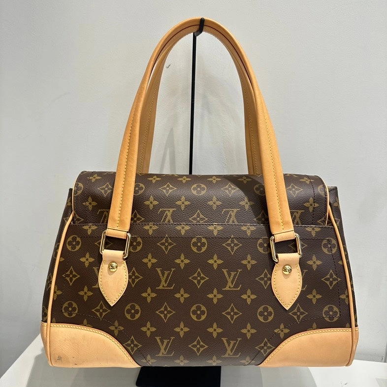 Pre-loved Louis Vuitton Beverly GM Monogram Shoulder Bag Brown