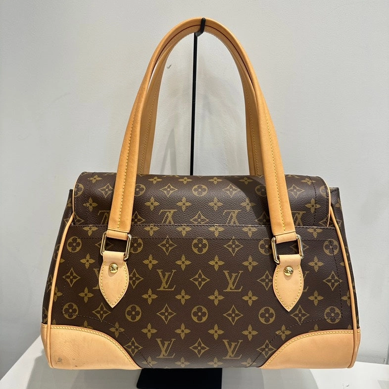 Pre-loved Louis Vuitton Beverly GM Monogram Shoulder Bag Brown