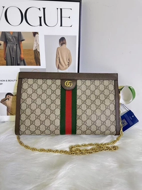 Preloved Gucci Ophidia Large Beige GG Supreme Canvas Shoulder Bag