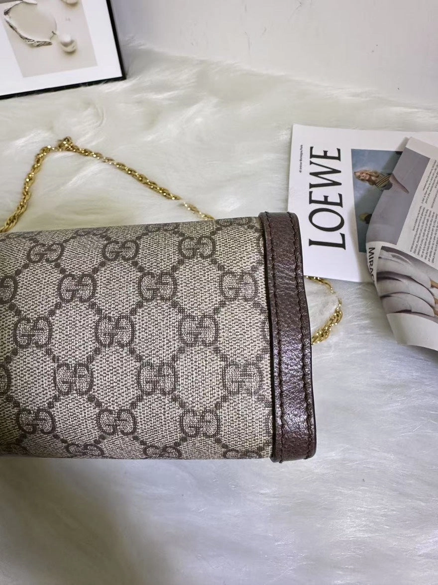 Preloved Gucci Ophidia Large Beige GG Supreme Canvas Shoulder Bag