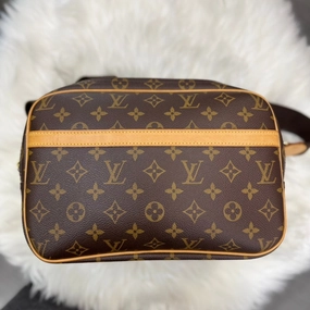 Preloved Louis Vuitton Monogram Reporter Bag Brown Canvas Shoulder Bag