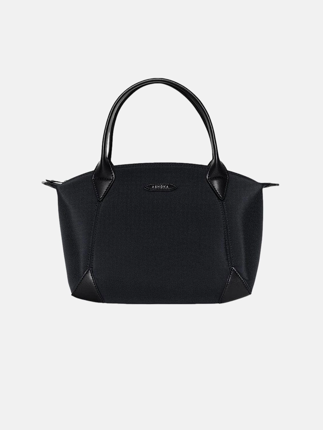 Pretty Apple Skin & Nylon Shoulder Bag | Black