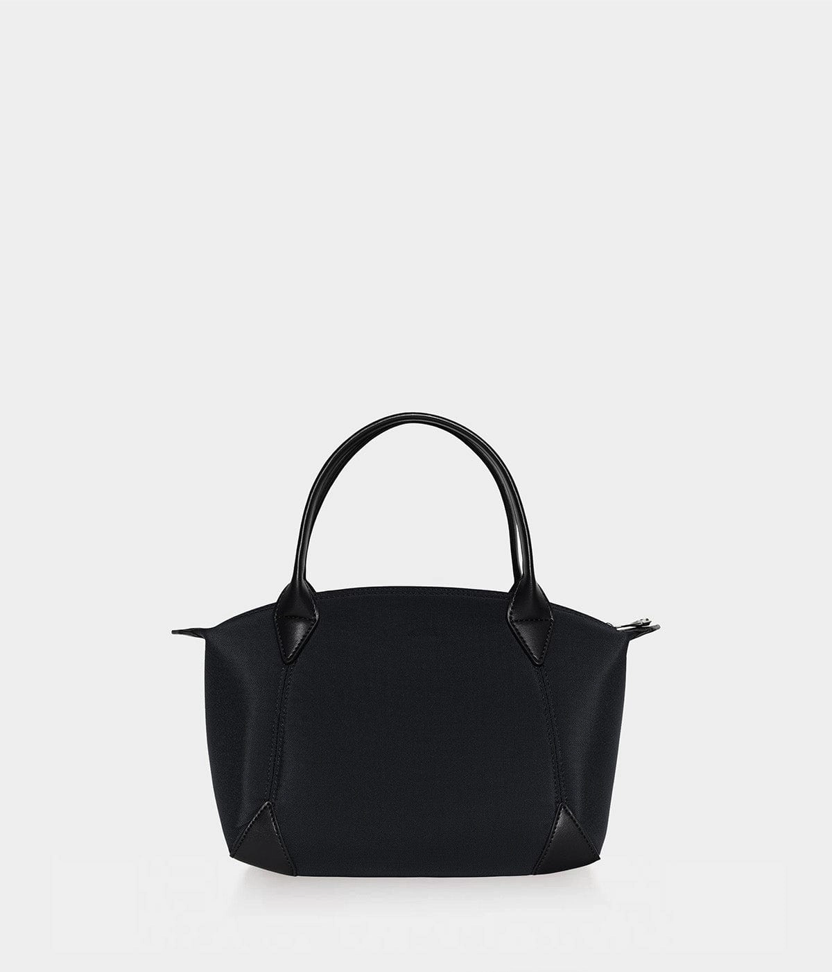 Pretty Apple Skin & Nylon Shoulder Bag | Black