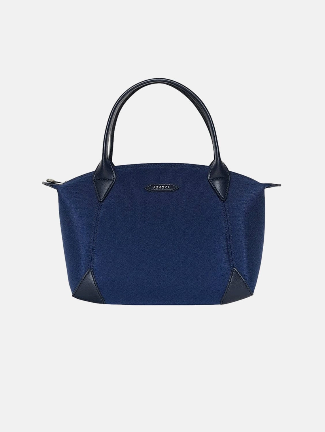 Pretty Apple Skin & Nylon Shoulder Bag | Navy Blue