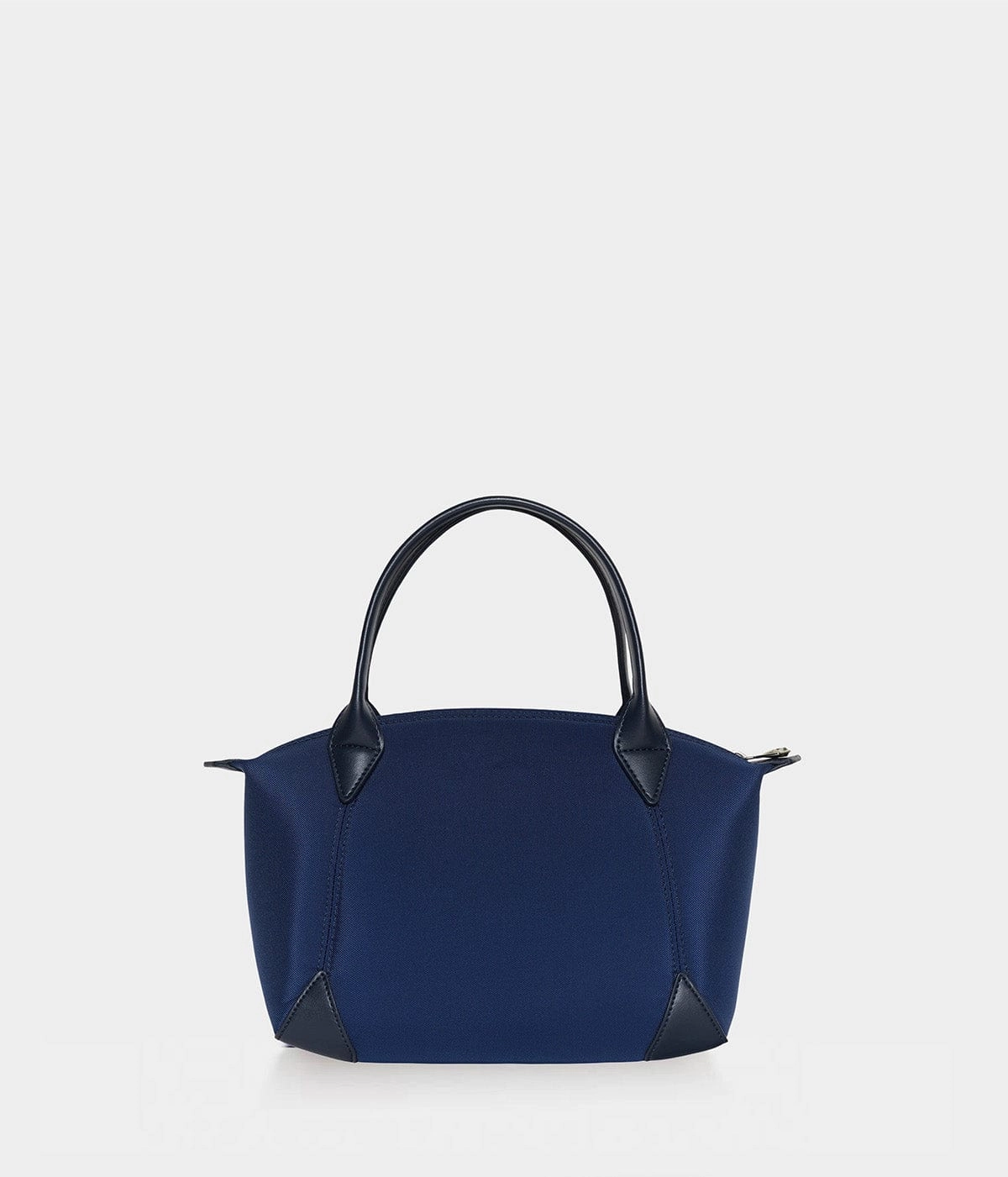 Pretty Apple Skin & Nylon Shoulder Bag | Navy Blue